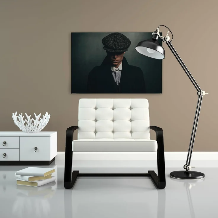 Leinwandbild Mann Grün Schwarz 90x60 DD120414 Keilrahmen Wandbild Leinwand – Bild 1