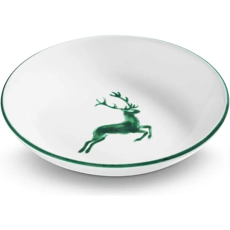 Gmundner Keramik Grüner Hirsch, Suppenteller Cup (Ø 20cm)