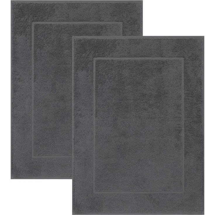 Betz Badematte 2er Set Badvorleger Premium Badematte Badteppich Größe 50x70 cm, beidseitig nutzbar, Baumwolle, Qualität 650g/m² – Bild 1