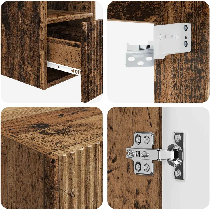 vidaXL Badezimmerschrank-Set 5 stk. Altholz 33 x 34,5 x 160 cm 3406041 – Bild 8
