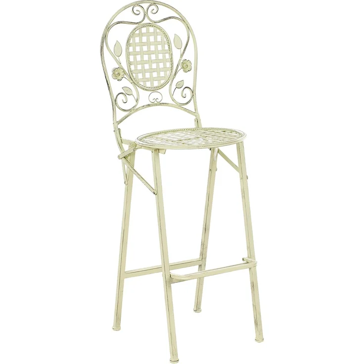 Beliani 'BIVIO' Garten-Barhocker, 2er Set, klappbar, Metall Hellgrün – Bild 4