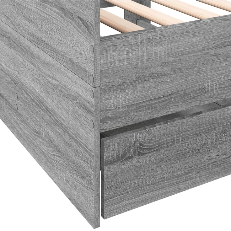 vidaXL Tagesbett mit Schubladen ohne Matratze Grau Sonoma 90x190 cm 3280830 – Bild 7