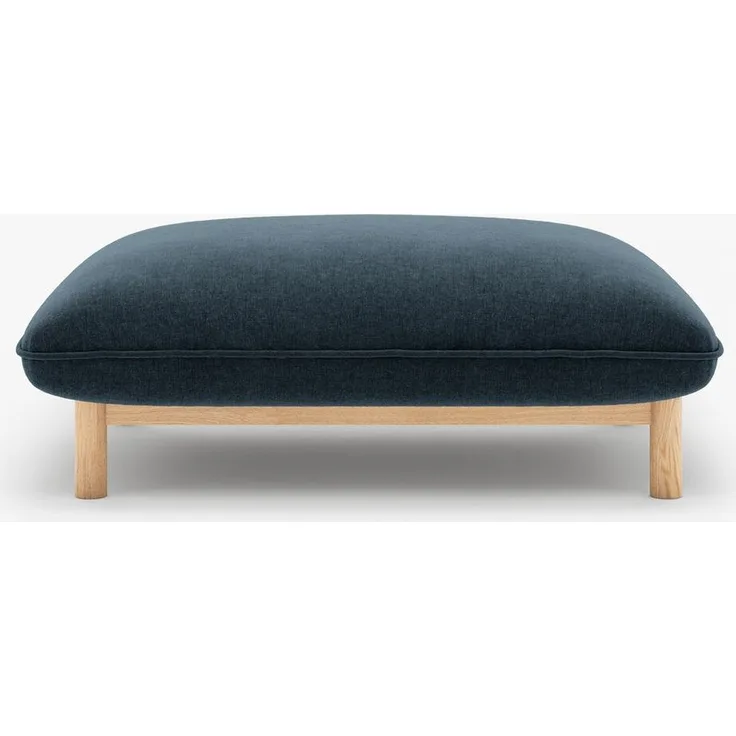 Micadoni Ada Pouf Strukturierter Stoff Wind Marineblau