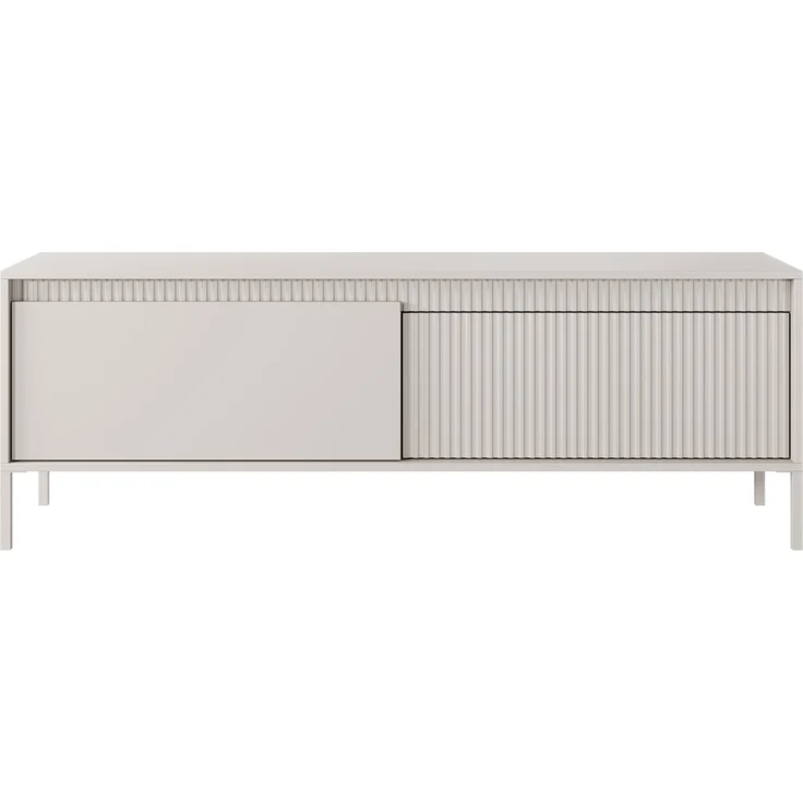 Selsey 'Falsetto' TV-Lowboard, beige mit geriffelter Front, ca. 53 x 153 x 39 cm – Bild 2