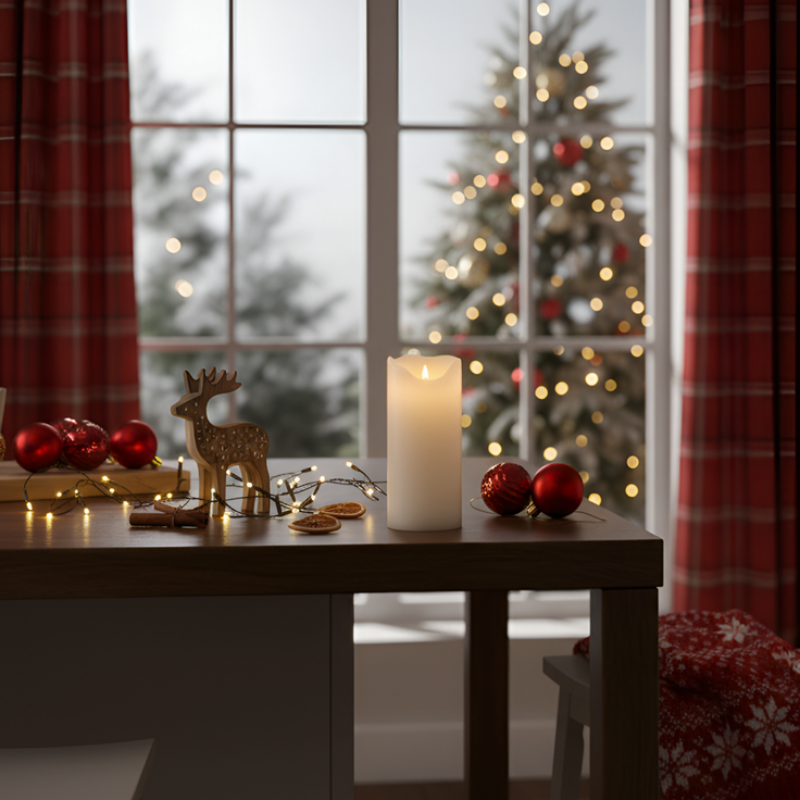 Star XXL Outdoor LED-Kerze GRAND 40 cm - realistische 3D-Flamme mit Flackereffekt, 6-Stunden-Timer, warmweißes Licht, große und wetterfeste Deko-Stumpenkerze für Innen- und Außenbereiche – Bild 9