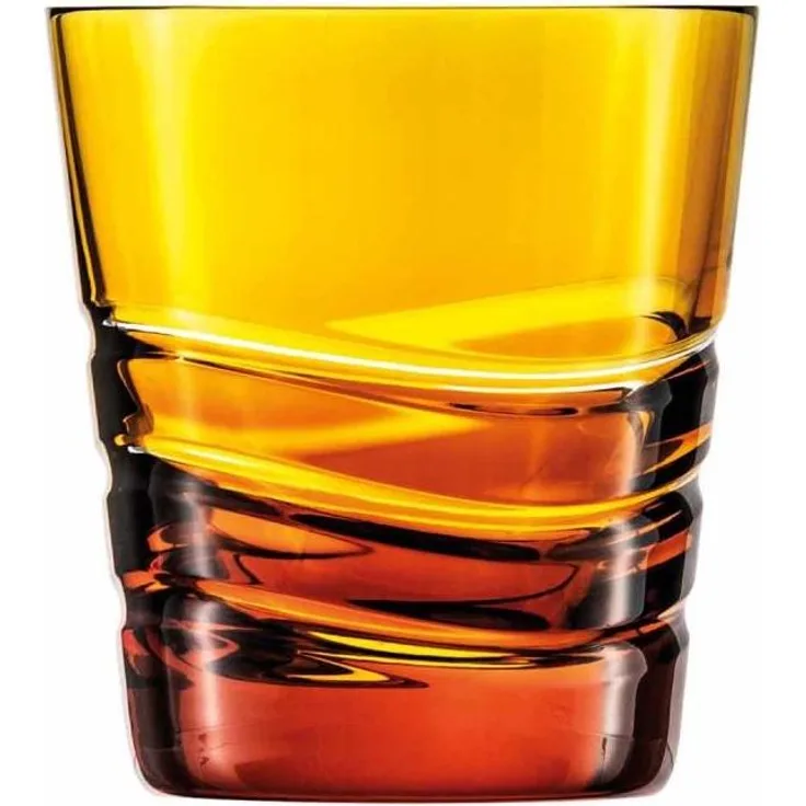 Becher Kristall Wave amber (9,5 cm)
