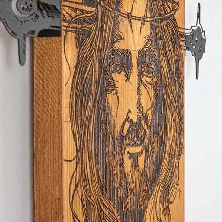 Wallity 'Culture' Dekoratives Wandaccessoire aus Holz, Schwarznuss, 37 x 74 cm – Bild 5