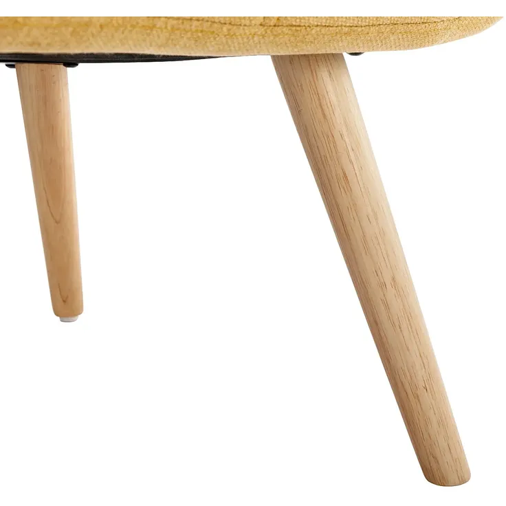 Vente-unique - LUOSTO Sessel Stoff Gelb - B 79 cm x H 83 cm x L 87 cm – Bild 5