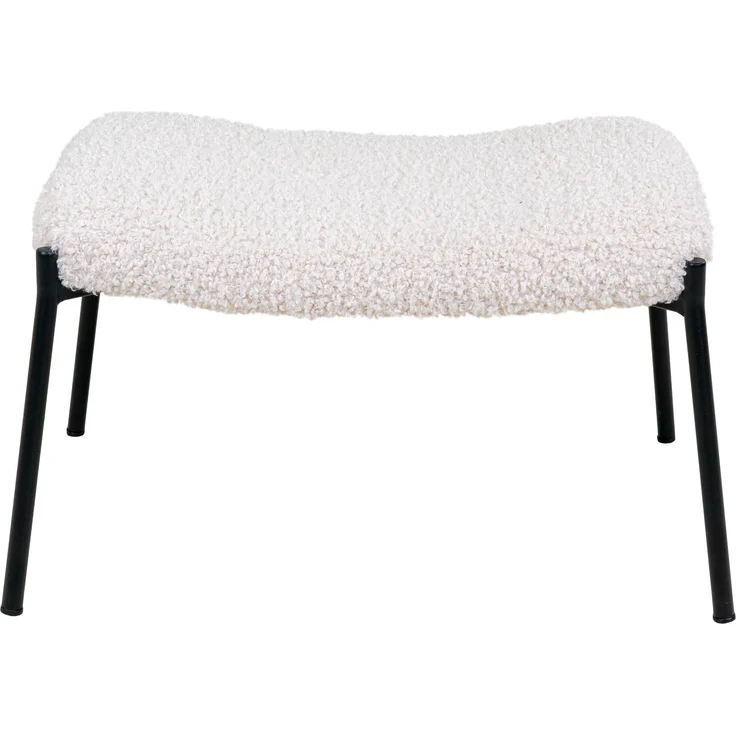 Fußhocker >Glasgow< in Weiss, Stoff - 61x36x41cm (BxHxT) – Bild 3