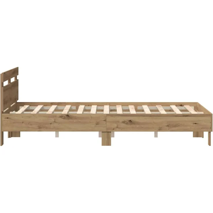vidaXL Bettrahmen Artisan-Eiche 120 x 190 cm Holzwerkstoff 3333958 – Bild 7