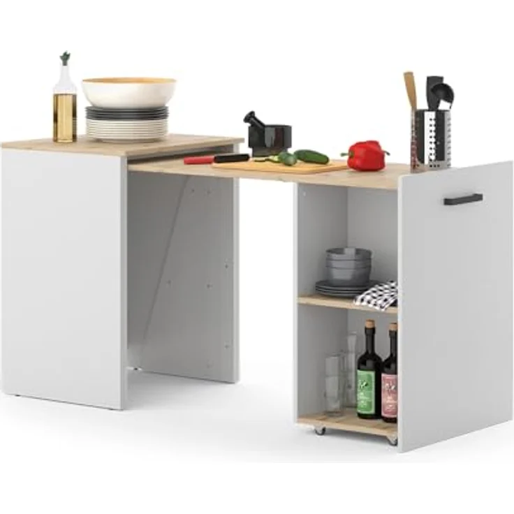Esstisch Adam Greige/Artisan 60 x 50.4 cm ausziehbar Vicco – Bild 7