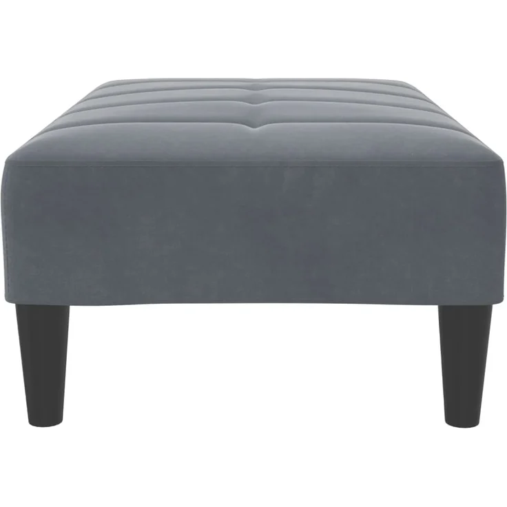 vidaXL Fußhocker Dunkelgrau 77x55x31 cm Samt 4007385 – Bild 4