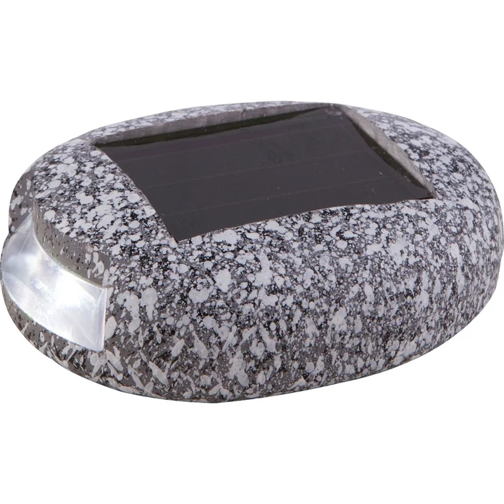 3er Set LED Solarleuchten, Stein Design, grau, L 8,5 cm – Bild 7