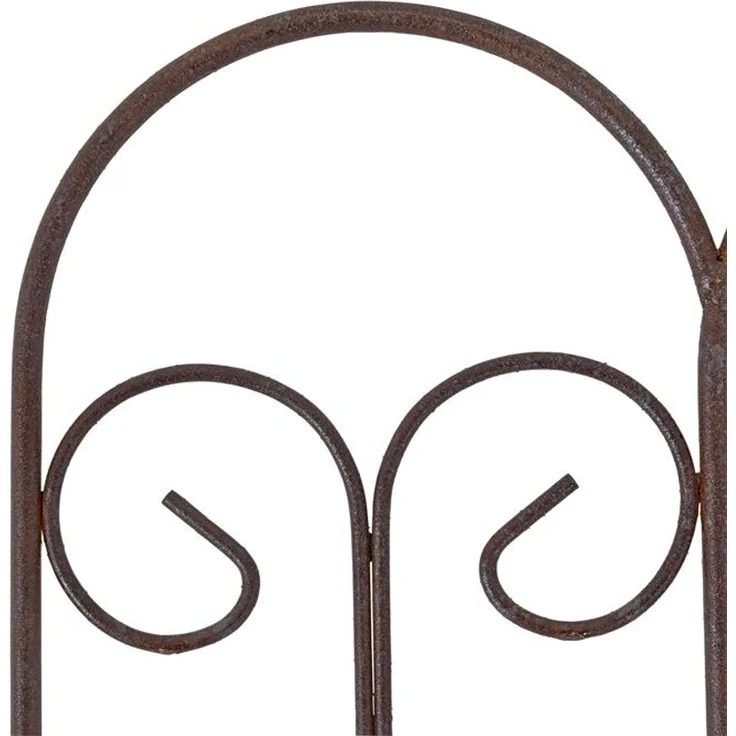 Schmuckzaun Metallzaun Gartenzaun 41x46 cm Zaunelemente 4er Set erweiterbar Rost – Bild 3
