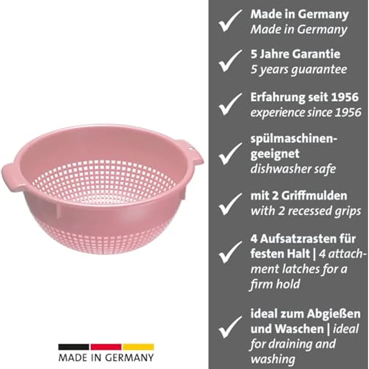 Westmark Salatseiher Ø innen 24 cm rosa – Bild 3
