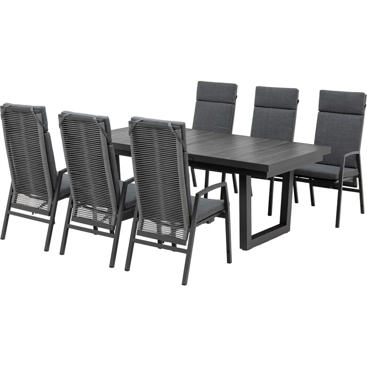 Gardissimo NIZZA 7tlg Alu Gartenmöbel Set Sitzgarnitur Keramik verstellbar – Bild 2
