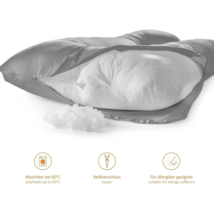sleepling Stillkissen Bodypillow, auch als Seitenschläfer- oder Lagerungskissen nutzbar – Bild 2