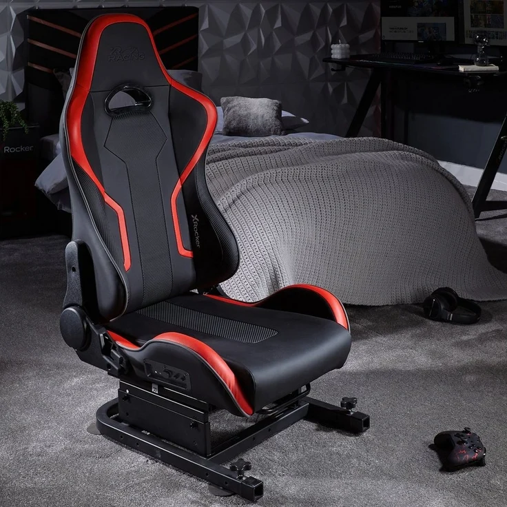 X Rocker Gaming-Stuhl, XR Racing Drift 2.1, Racing & Gaming Rennsitz, mit 2.1 Soundsystem, Kunstleder Schwarz/Rot – Bild 3