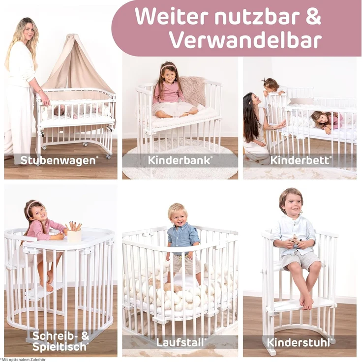 Babybay 'Original' Beistellbett Buche seidenmatt weiß – Bild 7