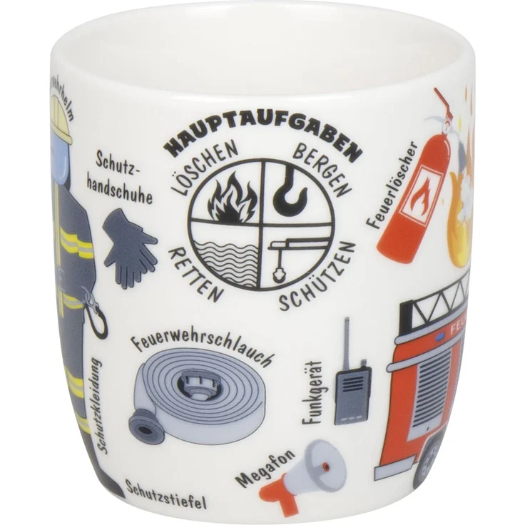 KÖNITZ 1172673026 Kid's Wissen Feuerwehr 230 ml aus Porzellan / Kinderbecher – Bild 4