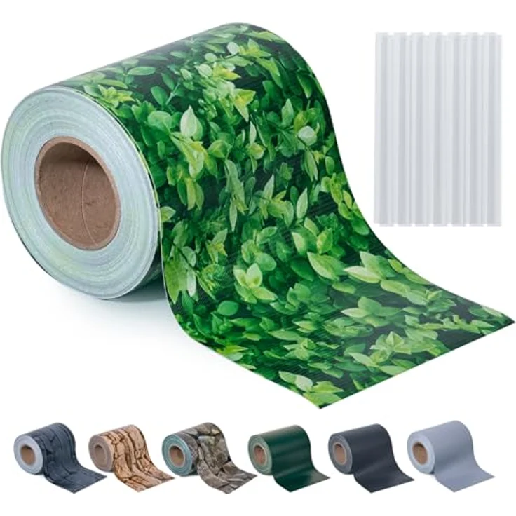 Sichtschutzstreifen Zaun 35 m x 19 cm inkl. 20 Clips, Sichtschutz Zaunfolie PVC Sichtschutzstreifen Doppelstabmatten für Gartenzaun, Balkon/Diverse Farben – Bild 2