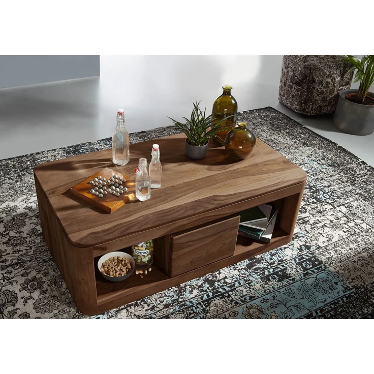 Couchtisch Sheesham 118x65x40 smoked cherry gebeizt TORONTO #152 – Bild 2