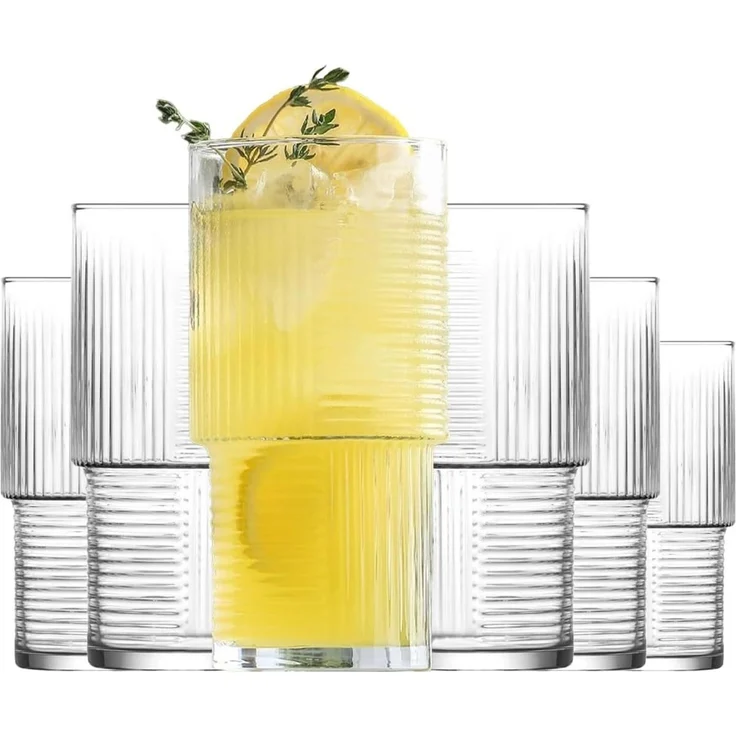 LAV Gläser-Set Helen Longdrinkglas, 6-tlg, Glas, 6er Set, 400ml, ideal für Longdrinks, Wasser, Säfte, Cocktails – Bild 1