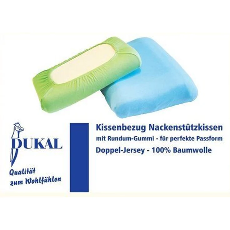 DUKAL Kissenbezüge Nackenstützkissen, aus hochwertigem DOPPEL-Jersey, (1 Stück), 30x50 - 35x50 cm, 100% Baumwolle, mit Spannumrandung, Made in Germany – Bild 2