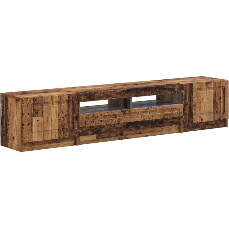 vidaXL LED-TV-Schrank UTRECHT 3 stk. Altholz Holzwerkstoff 3417011 – Bild 2