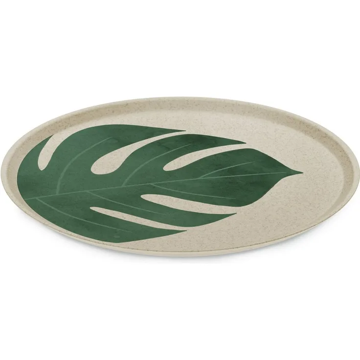 Koziol Teller-Set Connect Plate Monstera Leaf 4-tlg, Speiseteller, Kunststoff, Nature Desert Sand, 25. 5 cm, 1455700