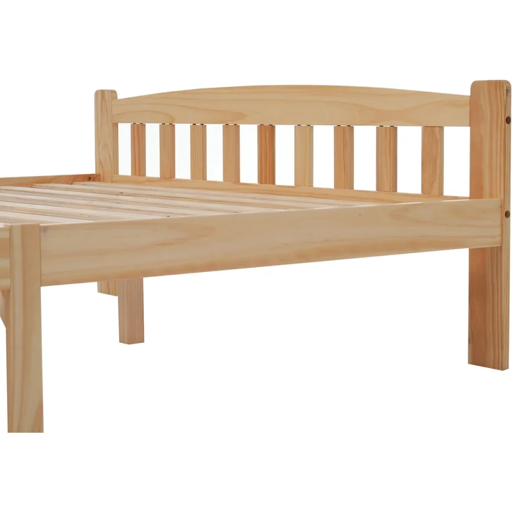 Doppelbett 140x200 cm Futonbett Kiefer Massivholz Naturholz Lattenrost robust Schlafzimmerbett – Bild 10