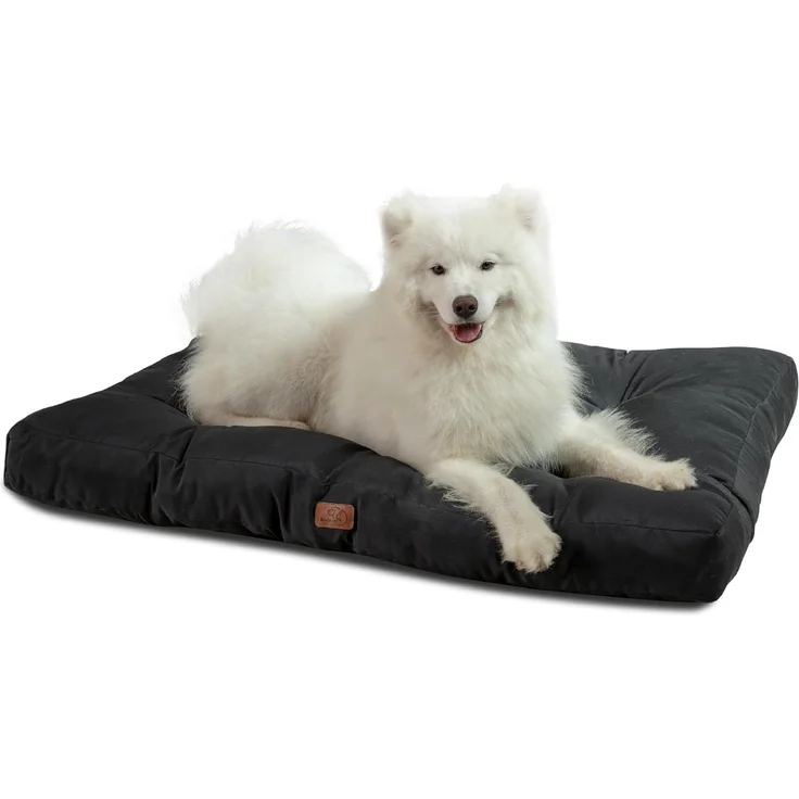 BEDSURE Hundekissen große Hunde waschbar - 111x89 cm hundematratze XXL für große, mittelgroße Hunde Outdoor gepolstert Hundematte tiefschwarz in 10cm Höhe, groß XL Hundebett für Haustiere
