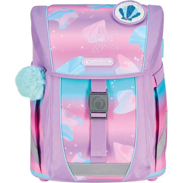 Herlitz FiloActive XL Plus Ocean Lights Brotdose Federmäppchen Pencil pouch Schultasche Sporttasche Mädchen Weiterführende & Grundschule Rucksack 21 l Fronttasche Seitentasche