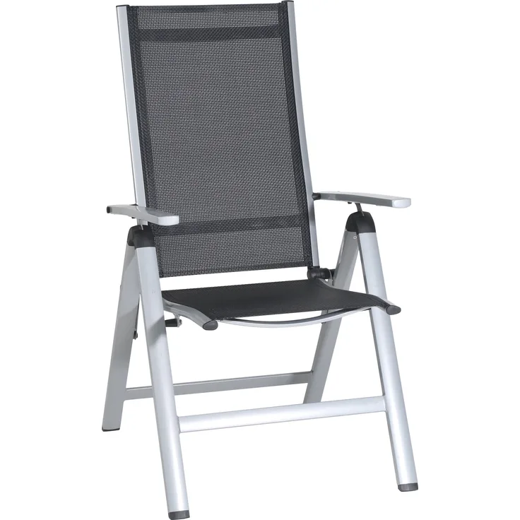 greemotion Klappsessel Monza 60 x 110 x 68 cm, Aluminium Gartensessel, klappbar