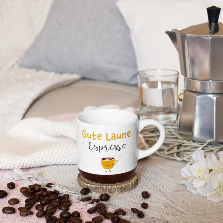Espressotasse Druck GUTE LAUNE – Bild 3