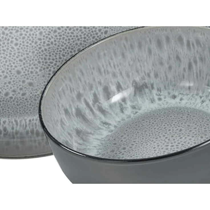 Creatable Kombiservice, 30-teiliges Geschirrset aus Keramik, hellgrau, lebensmittelecht, 300 ml – Bild 7