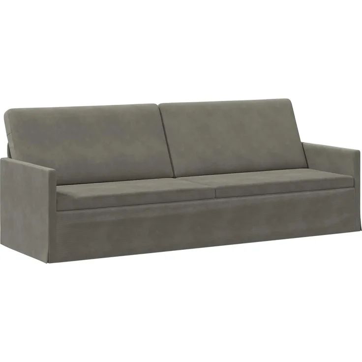 vidaXL 3-Sitzer Sofa Hellgrau 220 x 81 x 82 cm Cordstoff 42041166