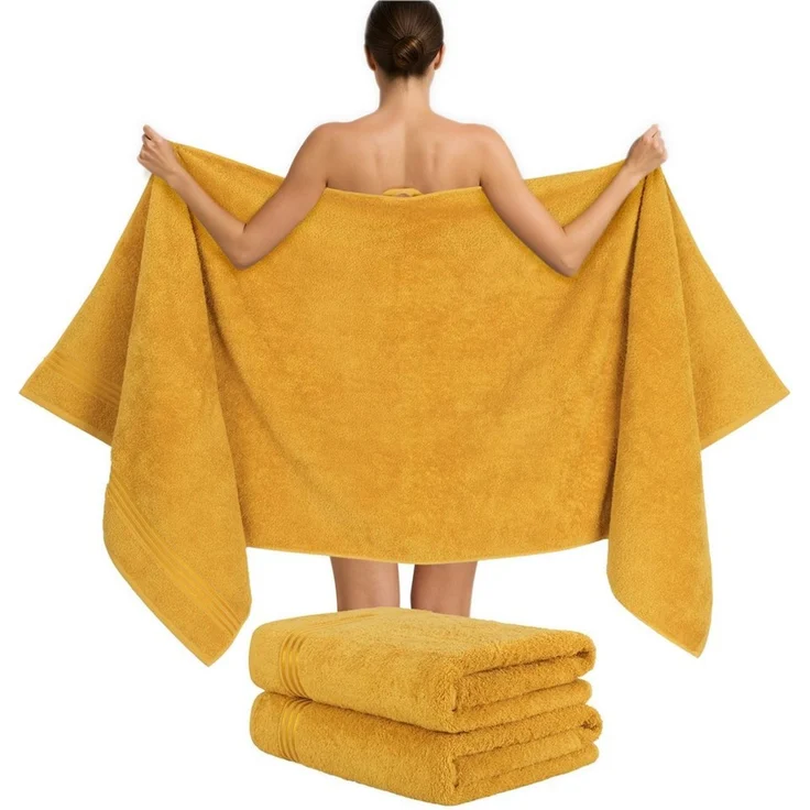 HAMMETEX Saunatuch Hammetex 2er Set extra große Saunatücher, Frottier (Packung, 2-St), 100% Baumwolle – Weich & Saugfähig – Luxuriöse Große Spa-Badetücher – Bild 2