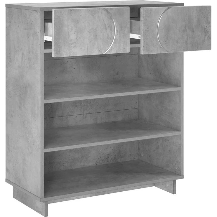 vidaXL Schuhschrank 73 x 38 x 87,5 cm Holzwerkstoff Betongrau 8011660 – Bild 3
