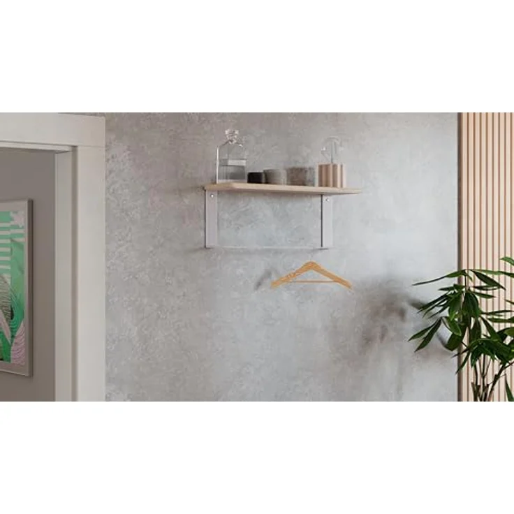 Alberts Regalträger, Weiß, Metall, 18x15x50 cm für Wandregale im Wohnzimmer – Bild 5
