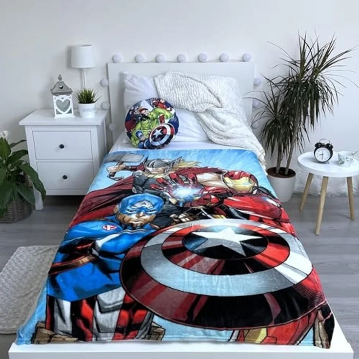Avengers Mikroflanelldecke 100x150 cm Kuscheldecke aus 100 % Polyester, Weich & Warm – Bild 2