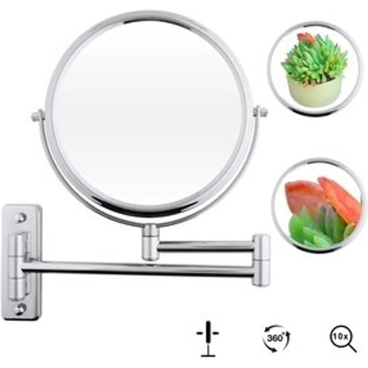 Kosmetikspiegel Wandspiegel Schminkspiegel Vergrößerungs 10-fach Badspiegel 18cm – Bild 6