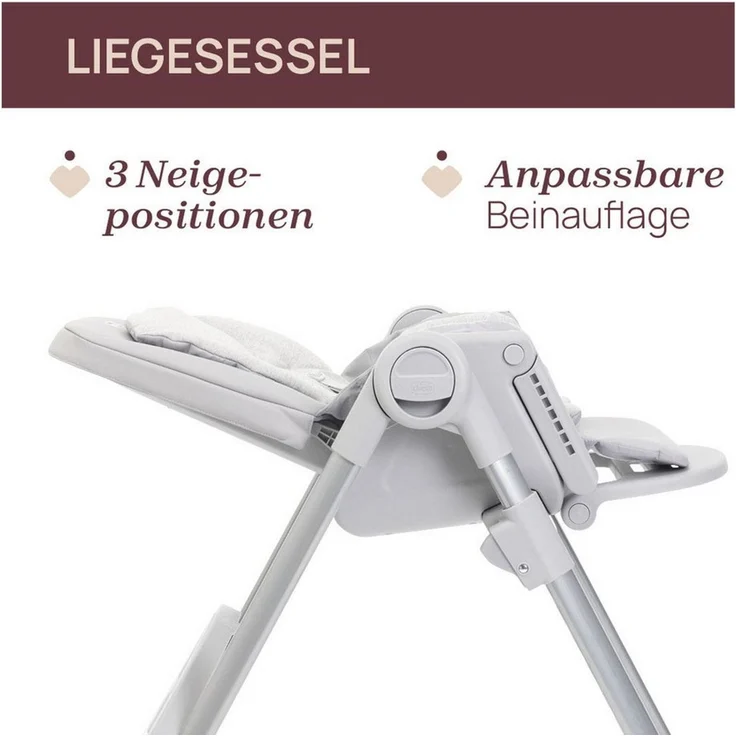 Chicco Polly Armonia Hochstuhl - Steel Grau – Bild 4
