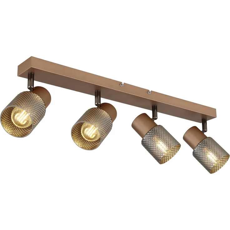 GLOBO LIGHTING Deckenstrahler SATELLA, ohne Leuchtmittel, Deckenspot/kaffeefarben/Kristalleffekt/Flur/Wohnzimmer – Bild 3