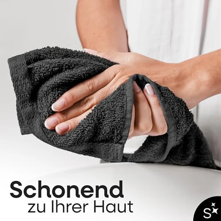 Slummer Seiftuch 10er Set Seiftücher Gesichtshandtücher 30x30 cm Waschlappen, Frottier - 100% Baumwolle (Set, 10-St), Gesichtstuch – Bild 9