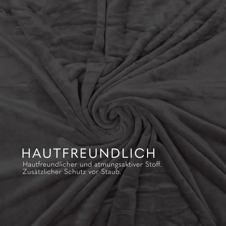 Kuscheldecke "Mirabella" - Cashmere Touch Hellgrau 220x240 cm – Bild 6