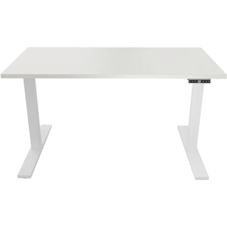 Höhenverstellbarer Schreibtisch E-WonderTech, EWT1808005, Platte 005 weiß, Gestell 333 schwarz, H 630-1280 x B 1800 x T 800