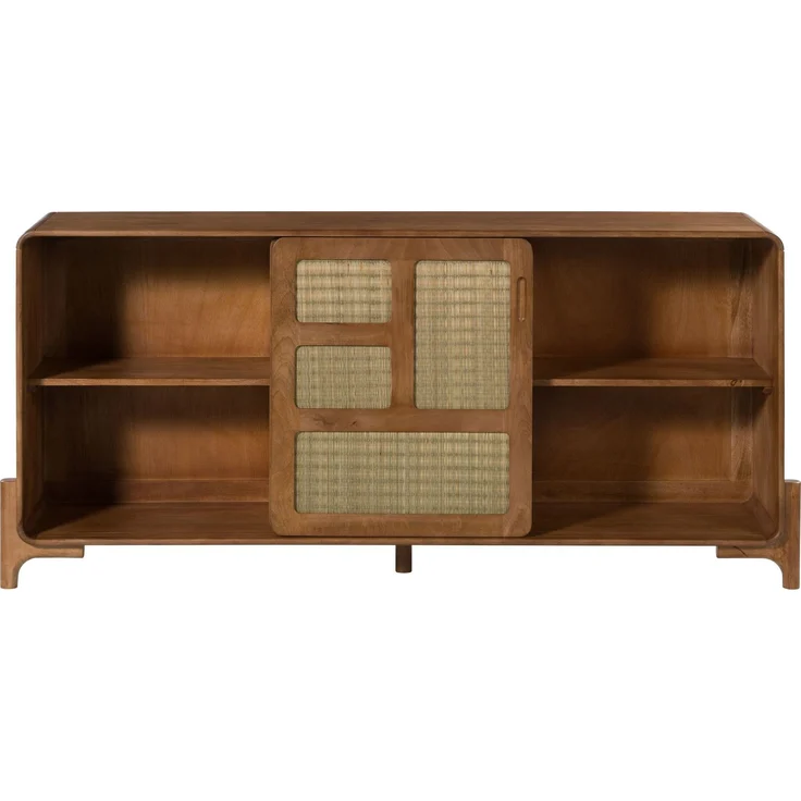 Sideboard Mango/Seegras 180 x 40 x 80 hellbraun lackiert MIZUMI #102 – Bild 2