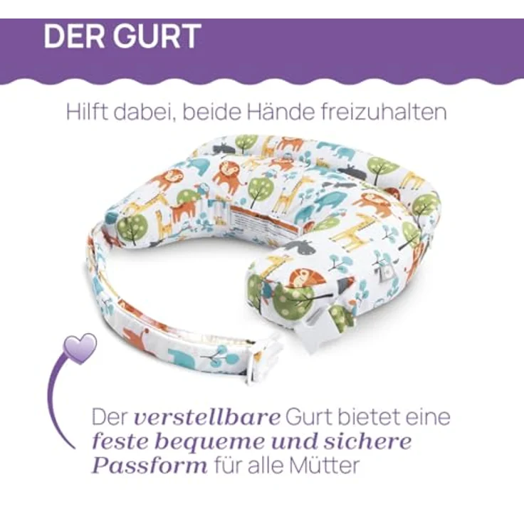 Boppy Deluxe Stillkissen, Brust und Flasche Fütterung Unterstützung, ergonomische Form mit Mutter und Baby zu unterstützen, volle Polsterung, abnehmbar und waschmaschinenfest, 0M + – Bild 6