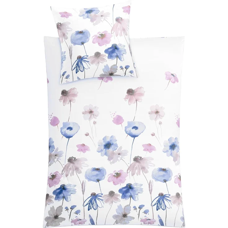 Kleine Wolke Bettwäsche Svea, Mako-Satin, 2 teilig, mit floralem Print